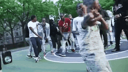 Gang Gang Kids And Guys In Basketball Court GIF