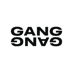 Gang Gang Text Zooming In And Out GIF