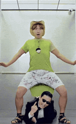 Gangnam Style Psy Crazy Elevator Dance GIF