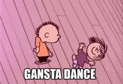 Gangsta Dance Roof Peanuts Charlie Brown GIF