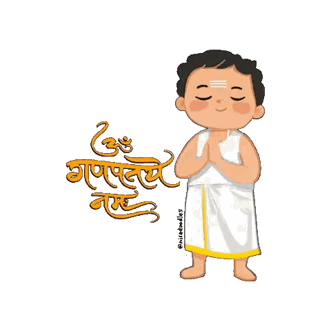 Ganpati Triangle Forehead Cartoon Sticker