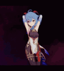 Ganyu Dancing With Shadows GIF