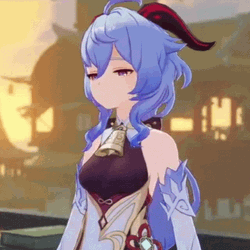 Ganyu Looking Around GIF