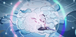 Ganyu Surrounding By Clouds GIF