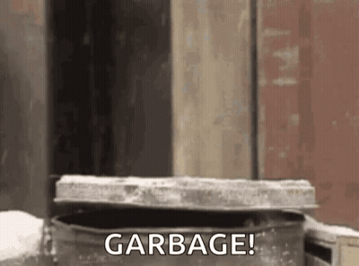 Garbage Can In Front Of Building GIF