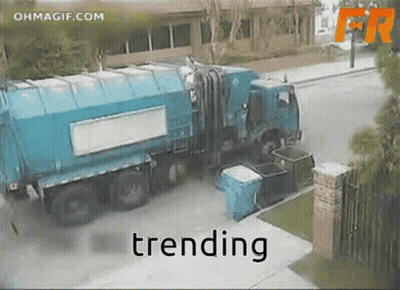 Garbage Truck Driving With Trending GIF