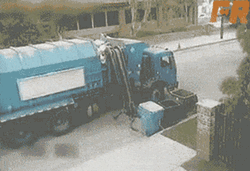 Garbage Truck Fail GIF