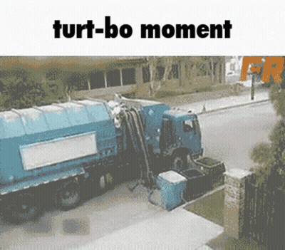 Garbage Truck Turt-Bo Moment GIF