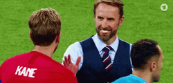 Gareth Southgate And Harry Kane Embrace GIF