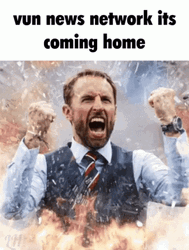 Gareth Southgate Scream Footballs Coming Home GIF