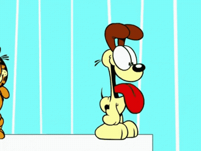 Garfield And Snoopy Standing Together GIF
