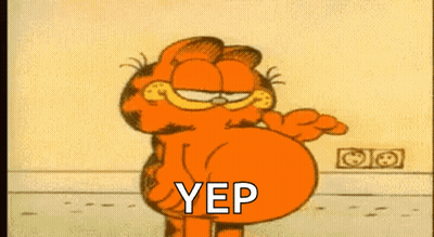 Garfield Cartoon Character With Big Belly GIF