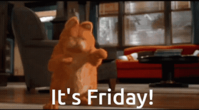 Garfield Dancing In Living Room It's Friday GIF
