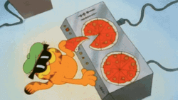 Garfield Eating Pizza GIF