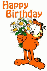 Garfield Happy Birthday Flowers
