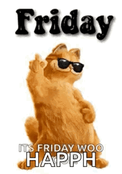 Garfield Happy Friday Meme GIF