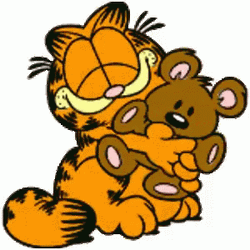 Garfield Hugging Stuffed Toy GIF