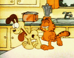 Garfield Kicking Odie GIF