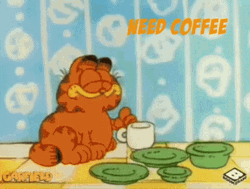 Garfield Need Coffee On Monday GIF