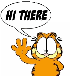 Garfield Saying Hi Sticker