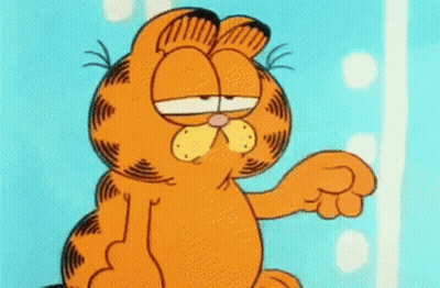 Garfield Sitting And Pointing GIF