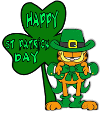 Garfield St Patricks Day Birthday Card GIF