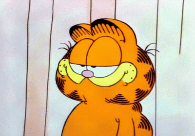 Garfield Standing By Fence GIF