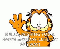 Garfield Wishing You Happy Monday GIF