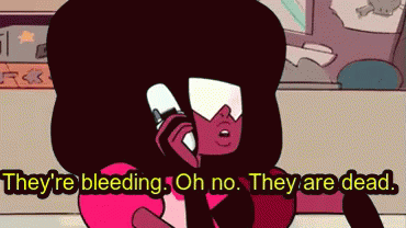 Garnet On Phone Saying They Are Bleeding Dead GIF