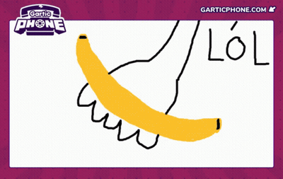 Gartic Phone Banana With Face GIF