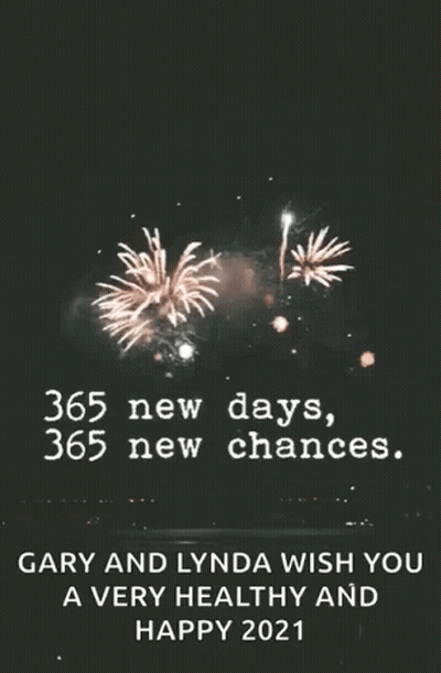 Gary And Lynda Wish You A Very Healthy Happy 2021 GIF