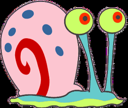 Gary The Snail Blinking Wide Eyes GIF
