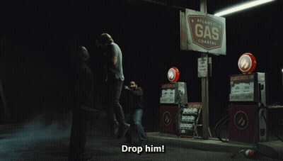 Gas Station With Atlantic Gas Coastal Sign GIF