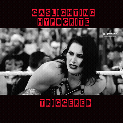 Gaslighting Hypocrite Triggered Woman In Ring GIF