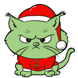 Gattini Natalizi Grinch Cat Sticker GIF
