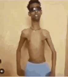 Gaunt Skinny Guy Dancing GIF