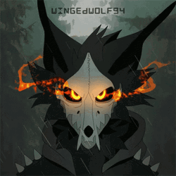 Gaunt Winged Wolf GIF