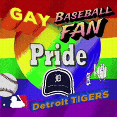 Gay Baseball Fan Pride Poster GIF