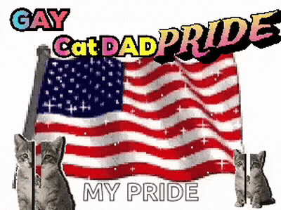 Gay Cat Dad Pride GIF
