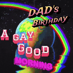Gay Good Morning Rainbow Sign GIF