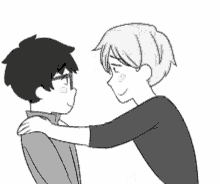 Gay Love Couple Forehead Kiss Then Hug GIF