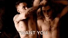 Gay Love Couple In Bed Cuddling Want You  GIF