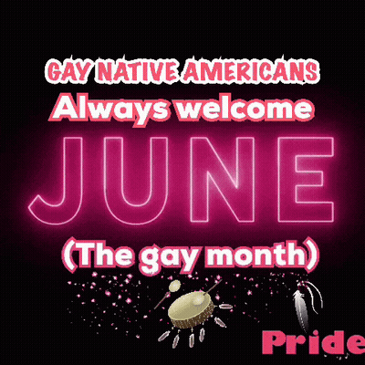 Gay Native Americans Welcome Poster GIF