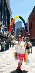 Gay Rainbow Costume GIF