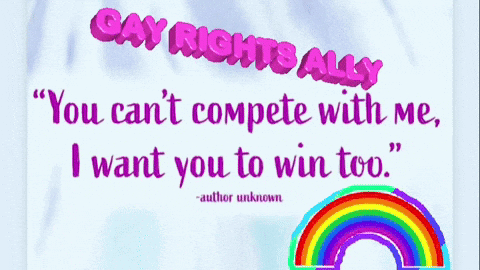 Gay Rights Ally Poster With Rainbow GIF