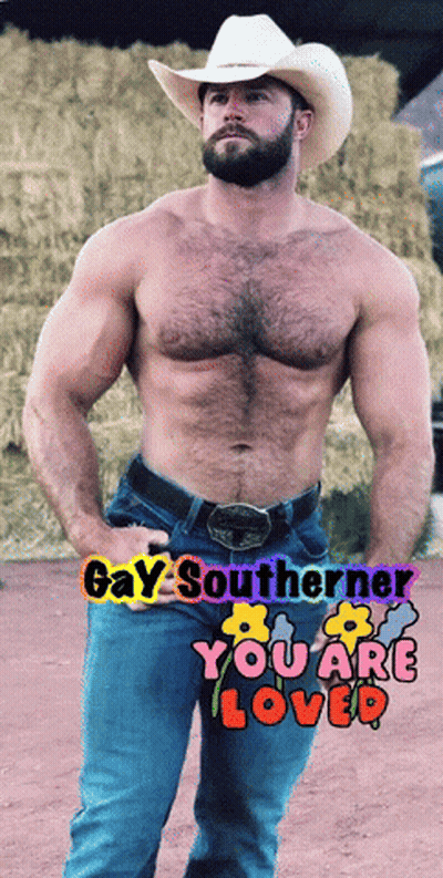 Gay Southerner Shirtless Man In Cowboy Hat GIF