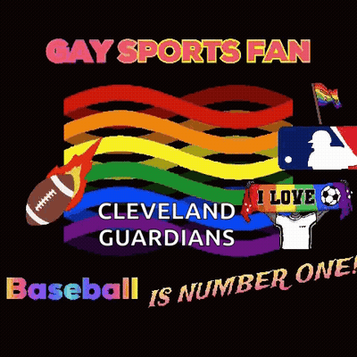 Gay Sports Fan Cleveland Guardians Poster GIF