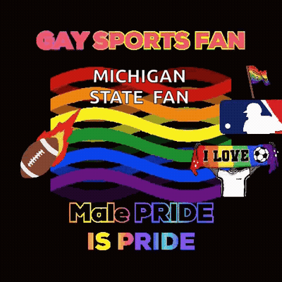 Gay Sports Fan Michigan State Fan Poster GIF