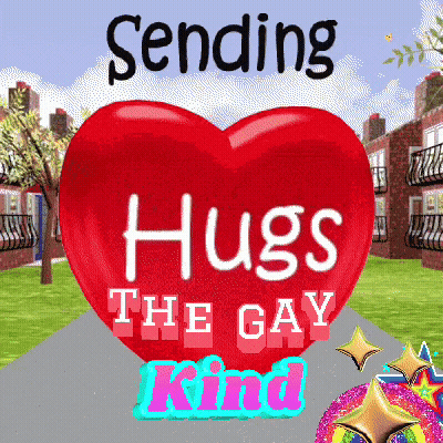 Gayest Halloween Hugs Heart GIF