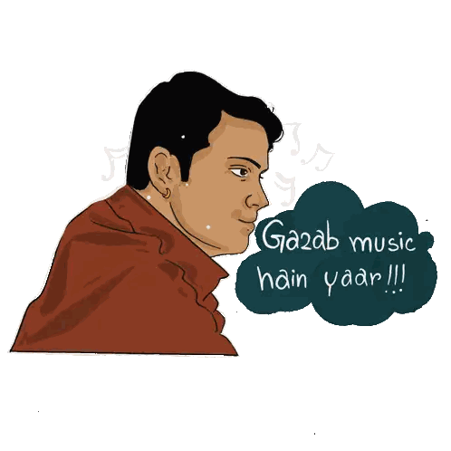 Gazab Music Yaar Speech Bubble Sticker
